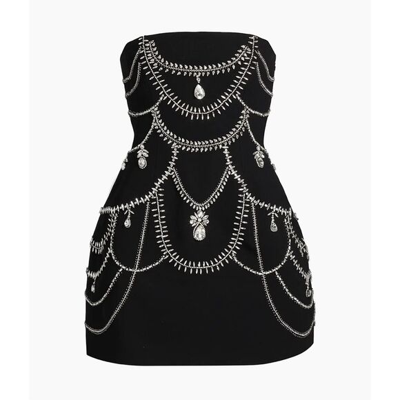 SIMKHAI Arta Embellished Strapless Minidress Size 6 - Picture 6 of 16